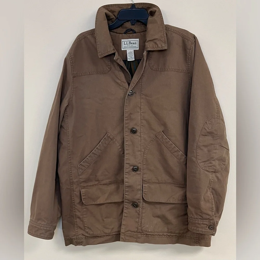 L.L. Bean Men's Plaid Lined Chore Coat - Picture 1 of 10